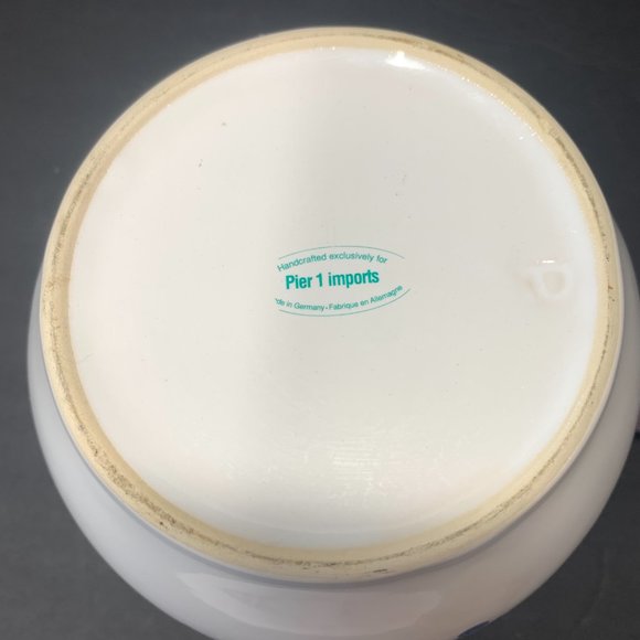 Pier 1 Blue And White Ceramic Pitcher - Picture 6 of 8